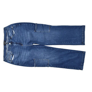 Judy Blue Women's Cargo Jeans Mid-Rise Blue Wash Size 20W Plus Size Stretch